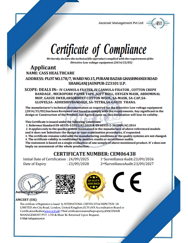 CE Compliance — AMCERT (UK) CEM06438